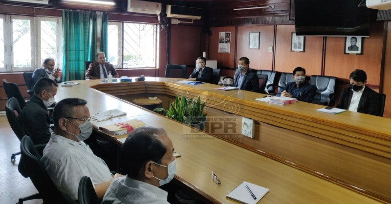Officials during the review meeting of the Jal Shakti Abhiyan held in Kohima on October 25. (DIPR Photo)